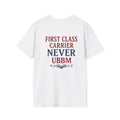first class white tee shirt