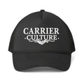 carrier culture black hat white logo