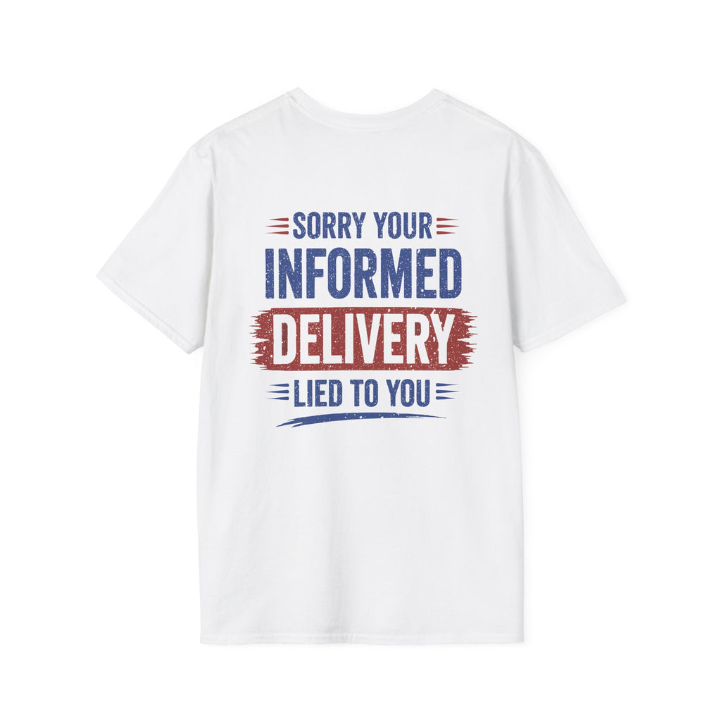 informed delivery white t shirt