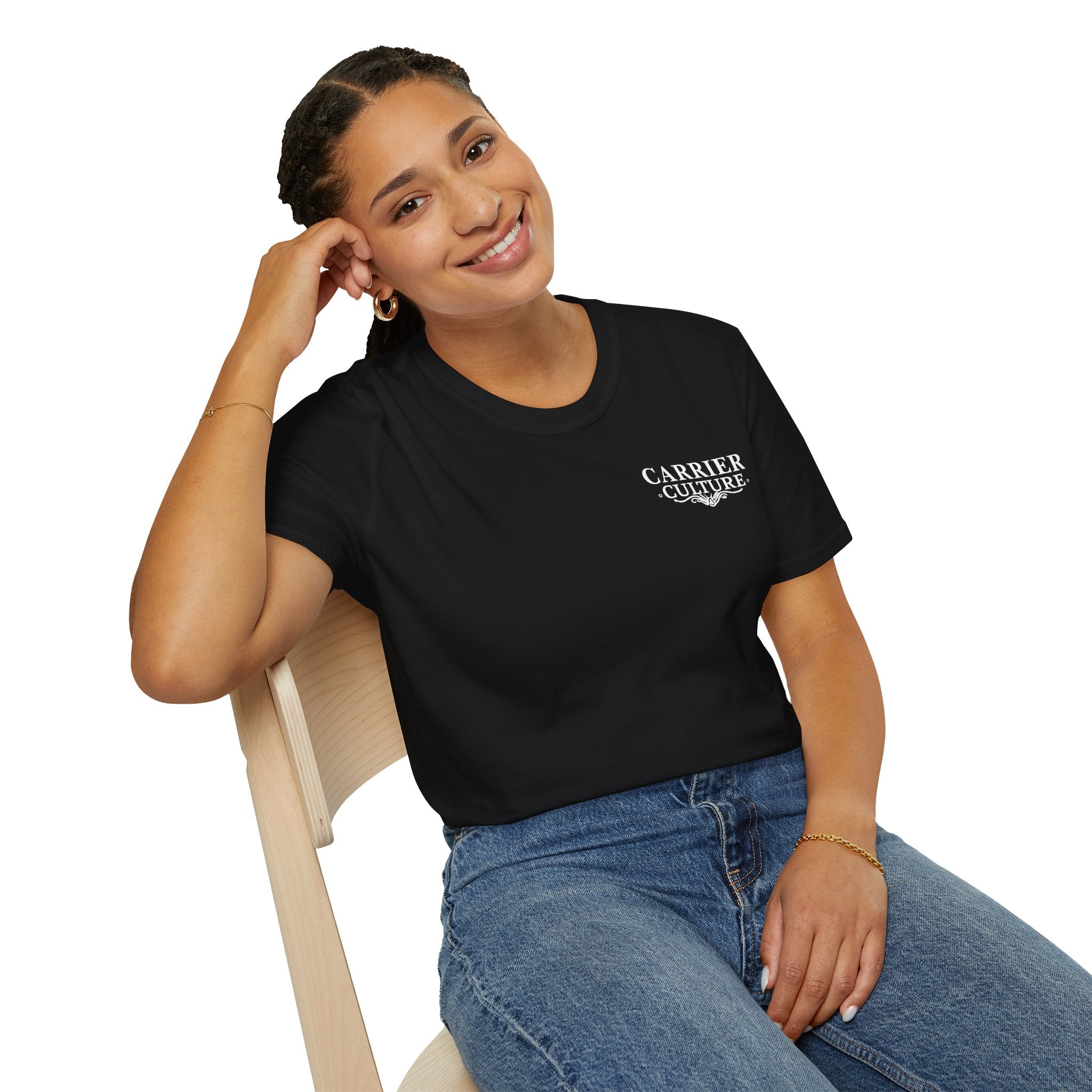 your informed delivery black tee shirt