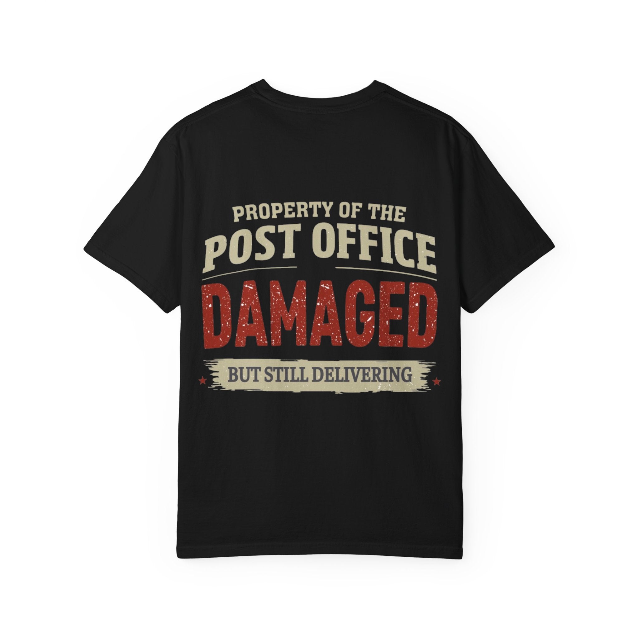 Post Office Damaged Tee — "Property of the Post Office: Damaged but Still Delivering" Vintage Mail Carrier T-Shirt
