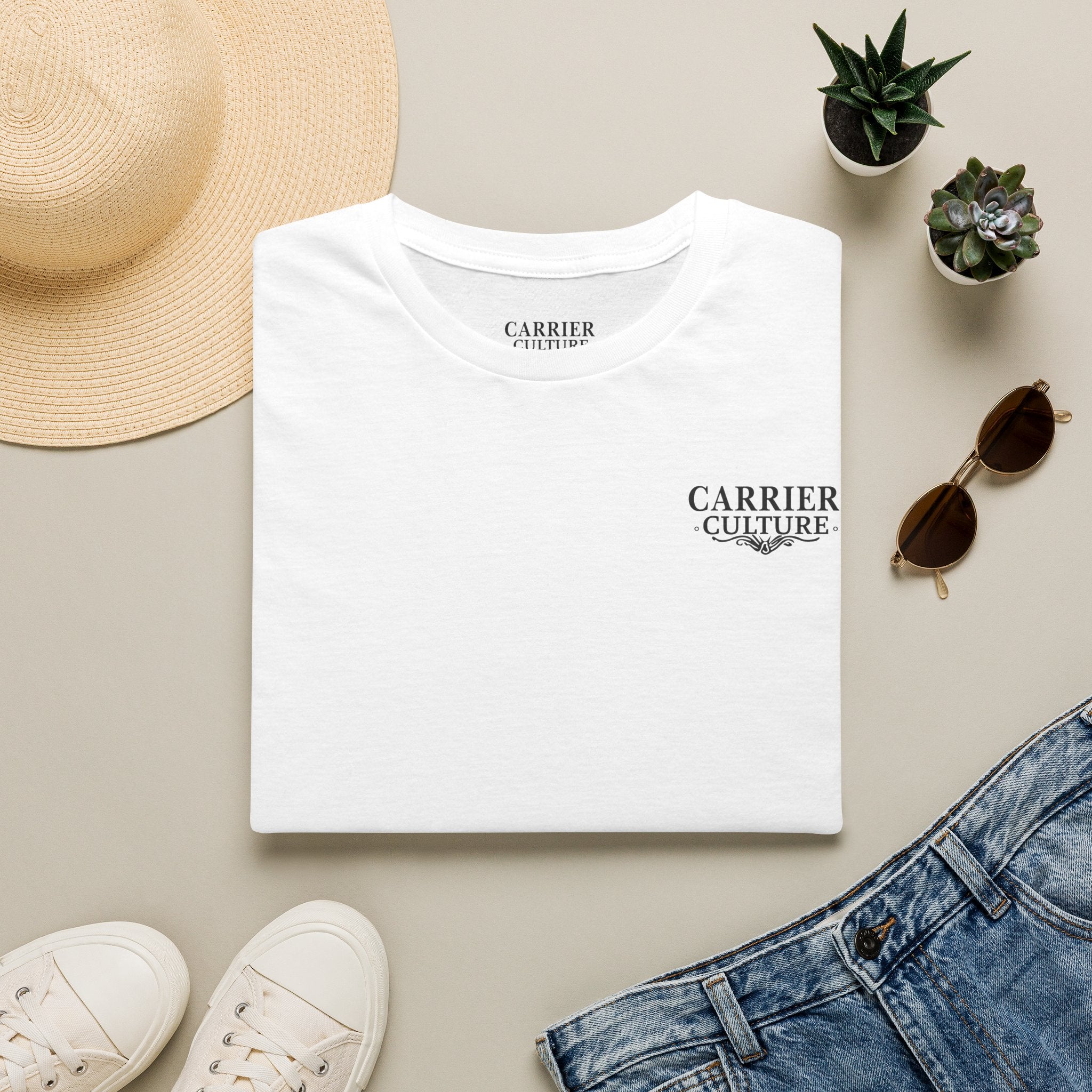 best route white tee shirt