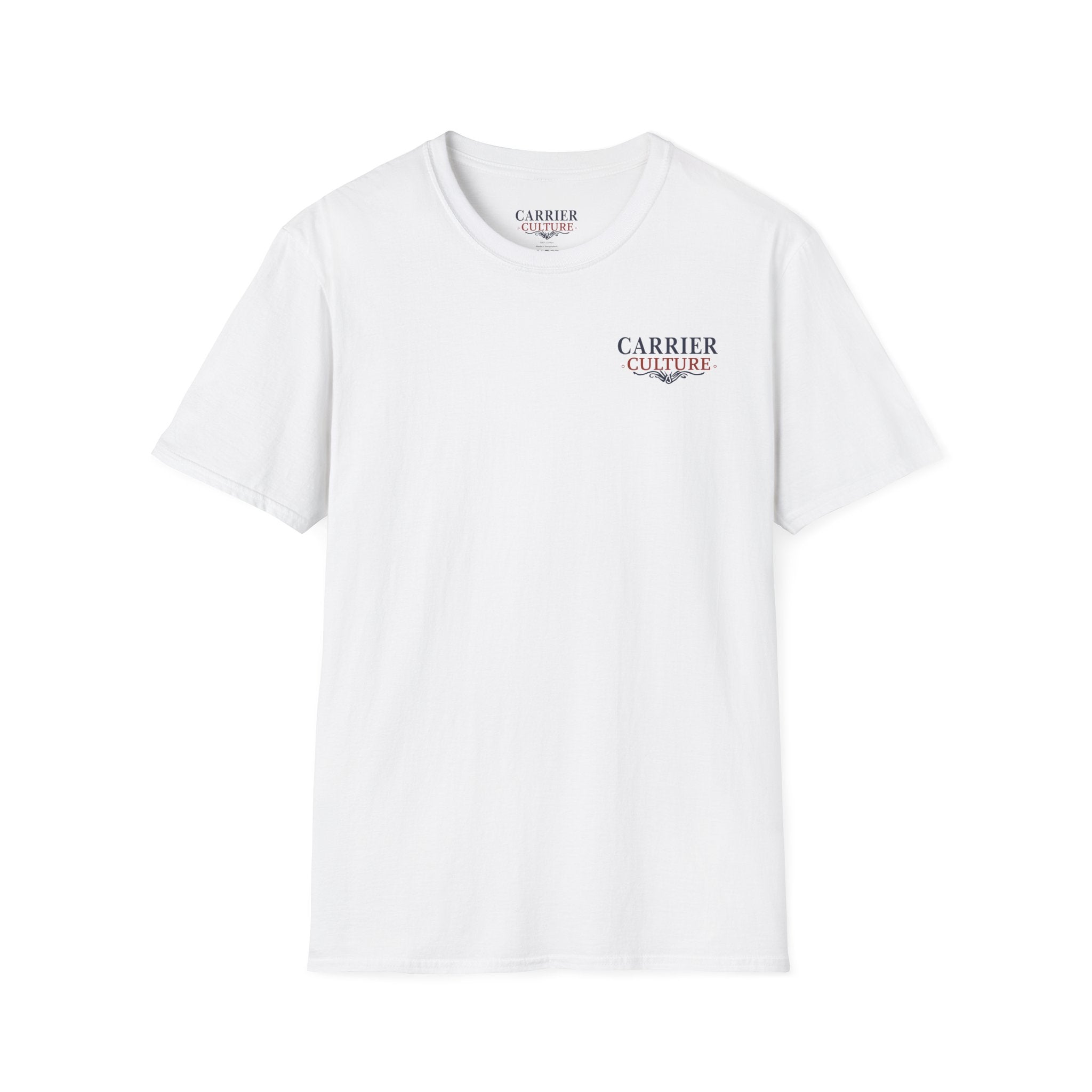 first class white tee shirt
